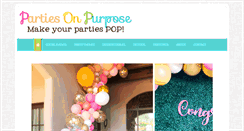 Desktop Screenshot of partiesonpurpose.com