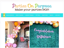 Tablet Screenshot of partiesonpurpose.com